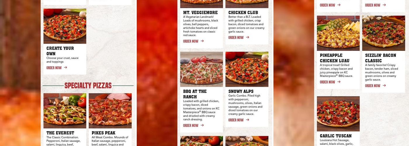 Mountain Mike's Pizza Menu