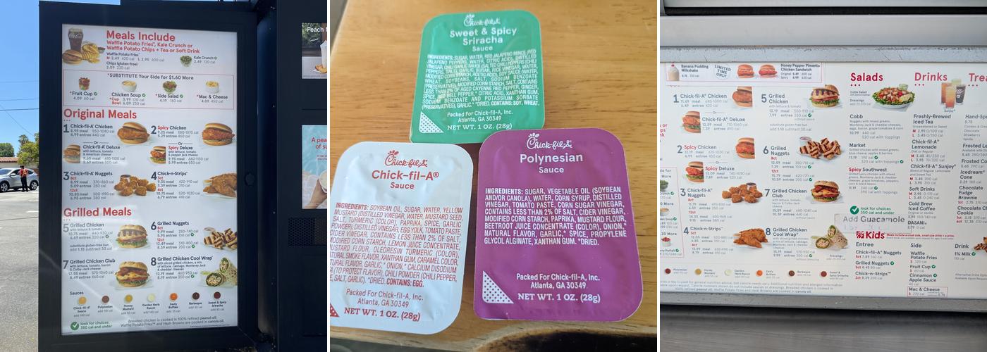 Chick-fil-A Menu
