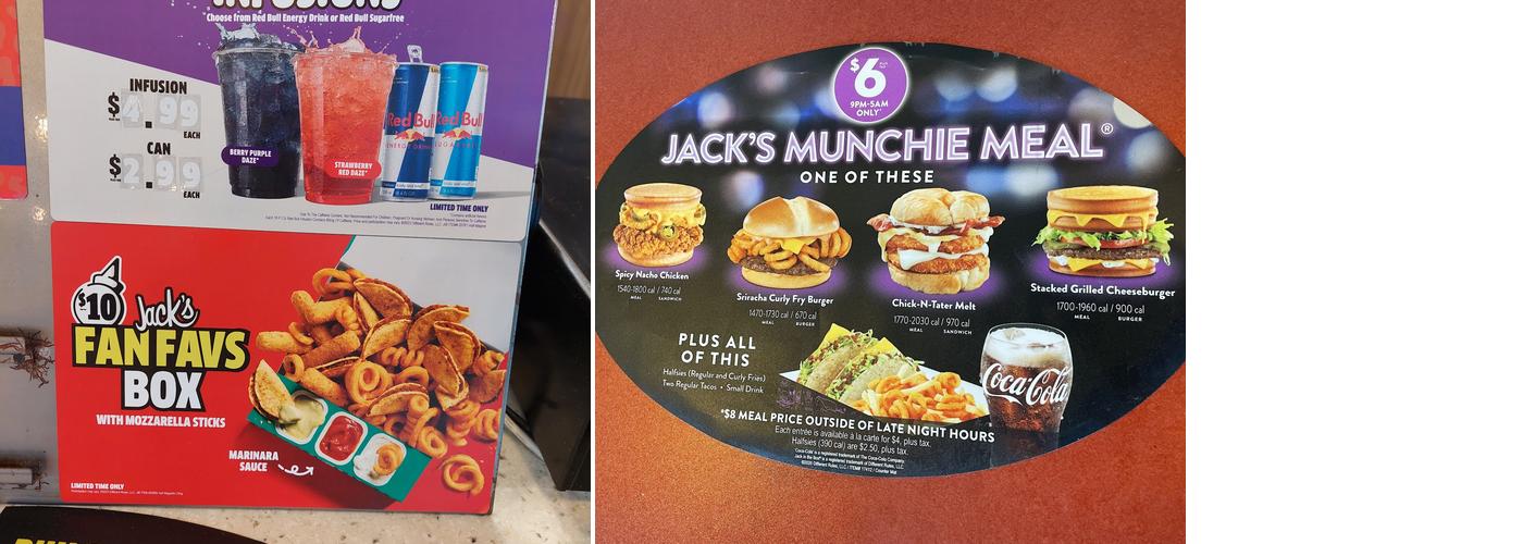 Jack in the Box Menu