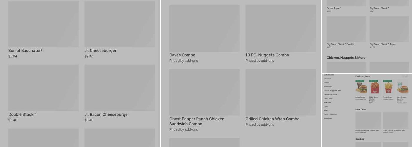 Wendy's Menu