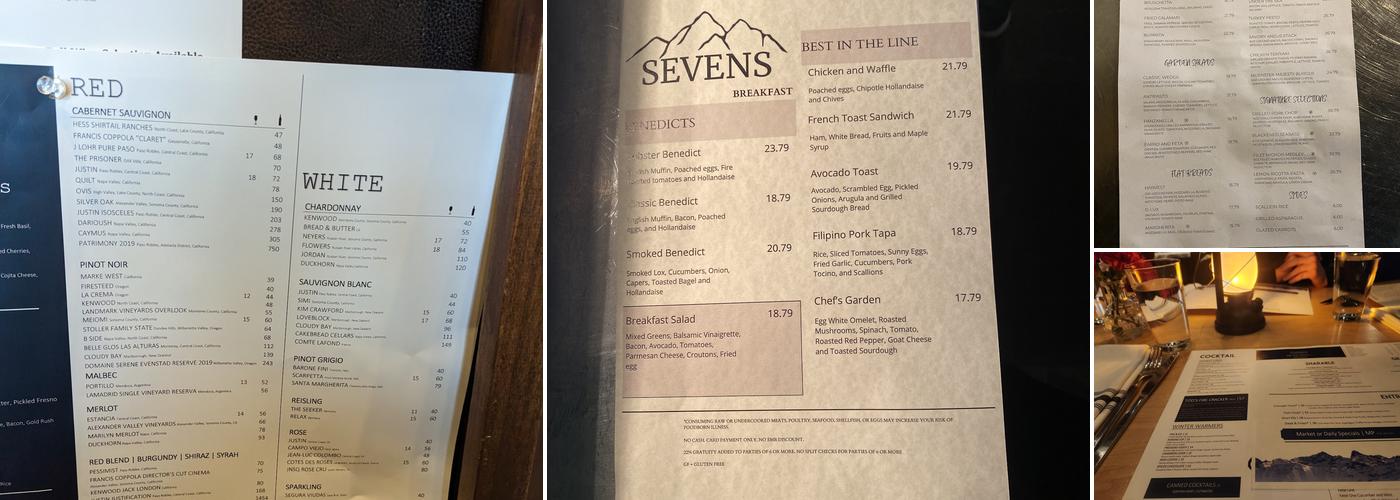 Sevens Menu