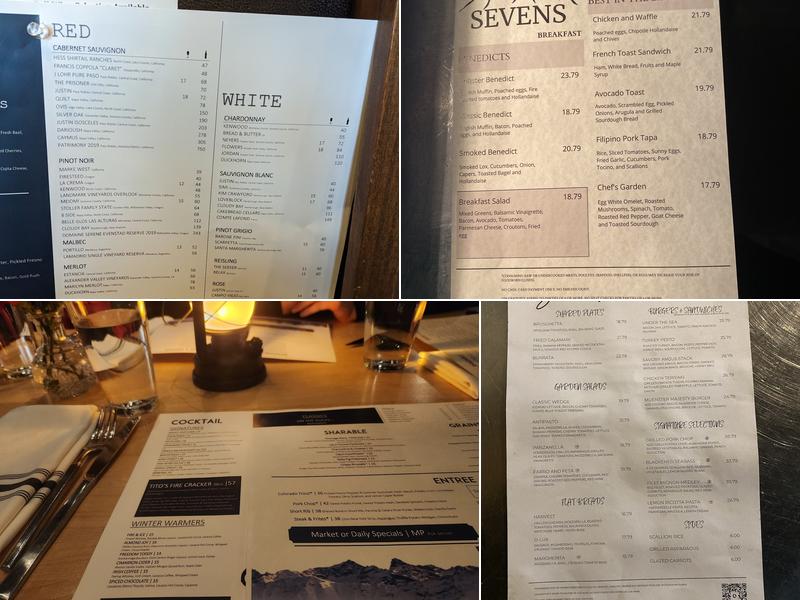 Sevens Menu