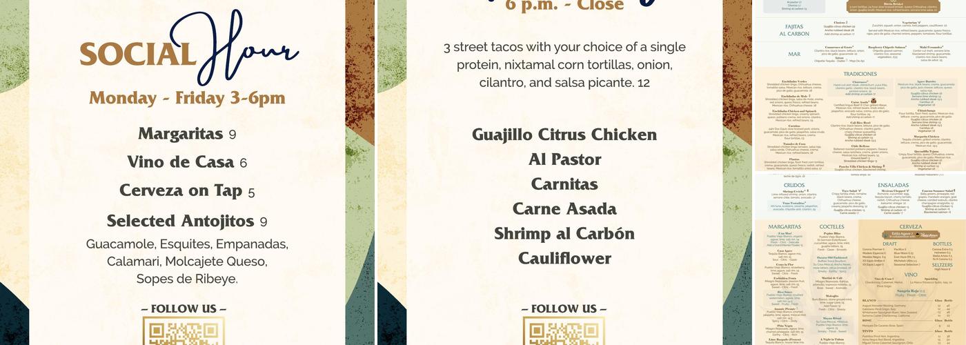 Agave Azul Windermere Menu