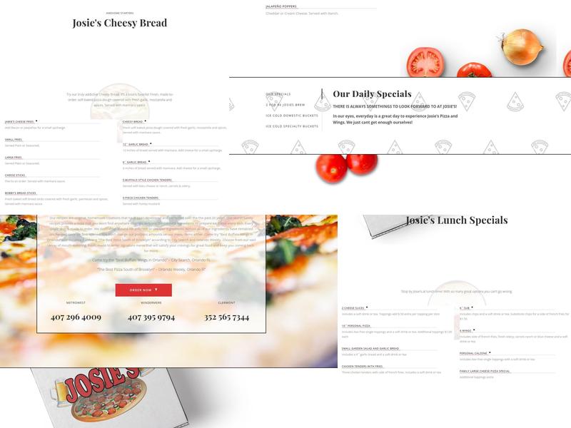 Josie's Pizza & Wings-Windermere Menu