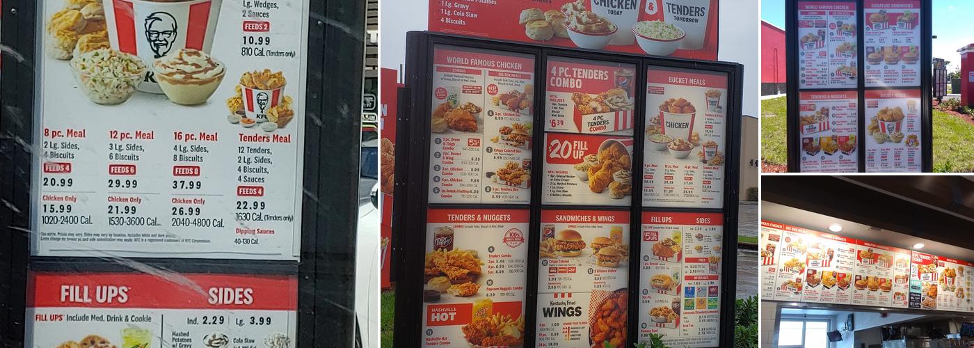 KFC Menu