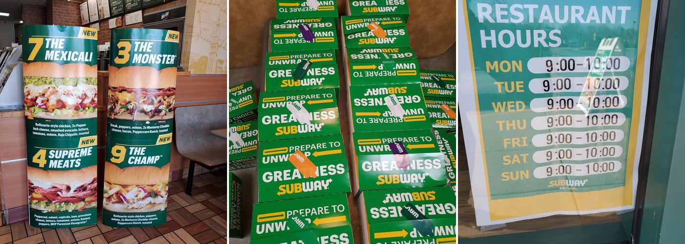 Subway Menu
