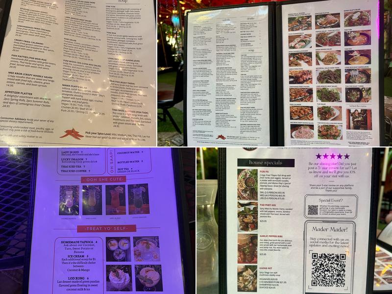 Olay's Thai Lao Cuisine Menu