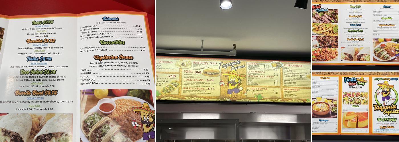 Taqueria Express Menu