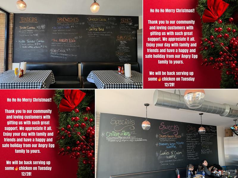 Angry Egg Menu