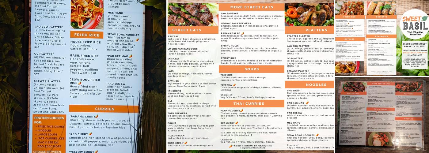 Sweet Basil Menu