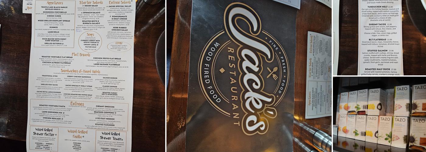 Jack's Restaurant Menu