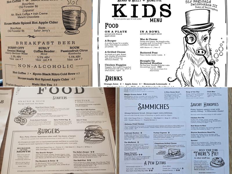 Beard & Belly Menu