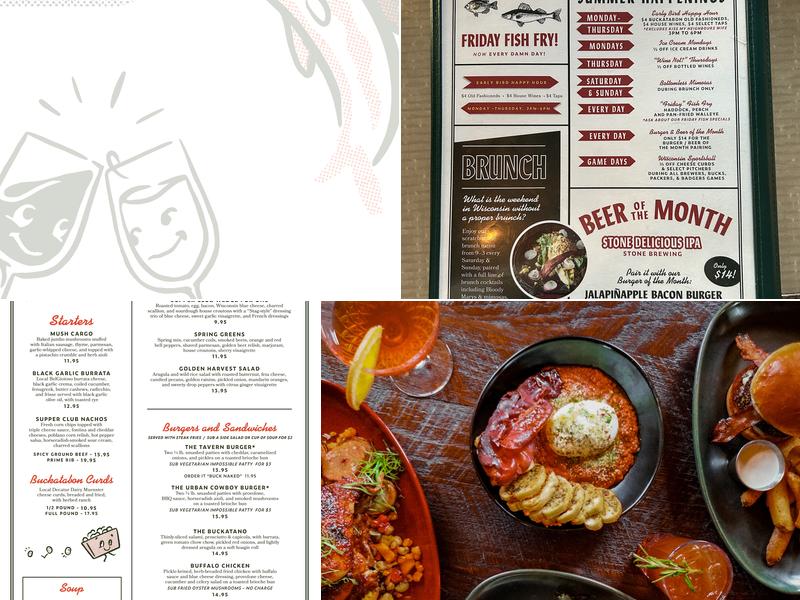 Buckatabon Tavern & Supper Club Menu