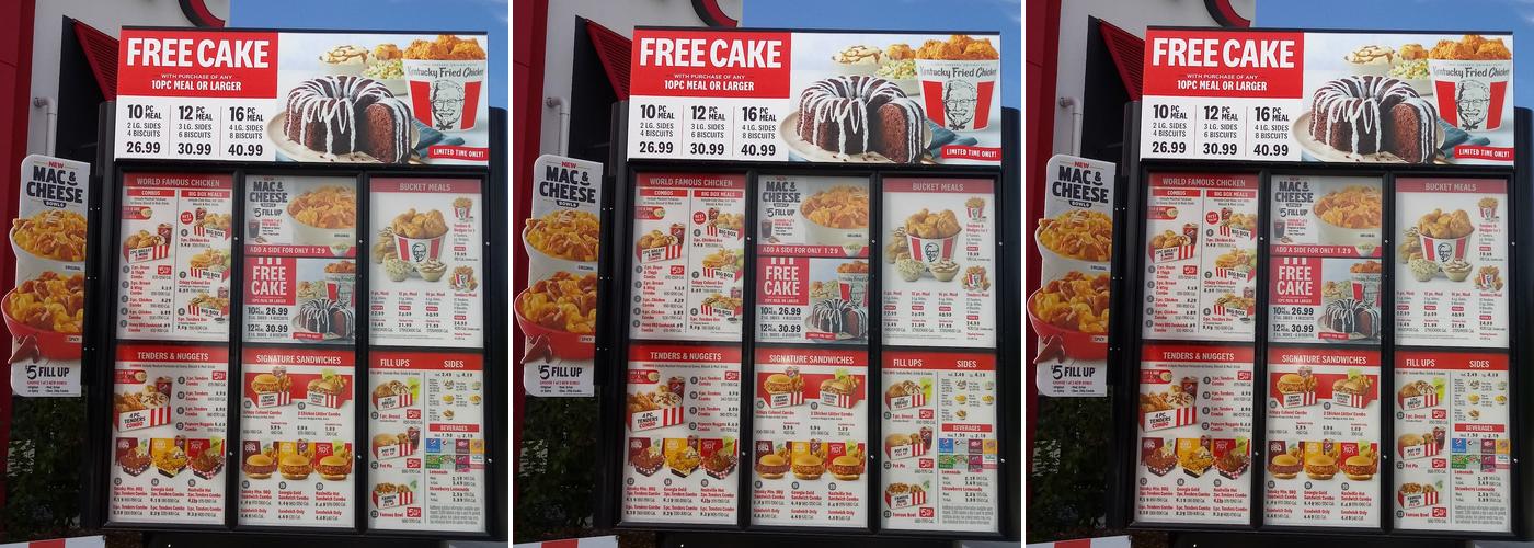 KFC Menu