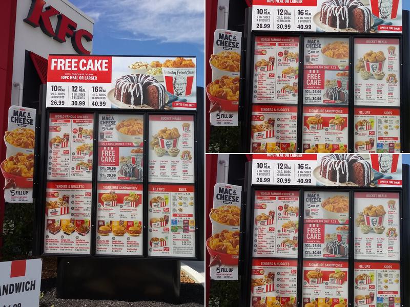 KFC Menu