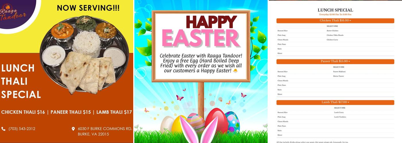 Raaga Tandoor Menu