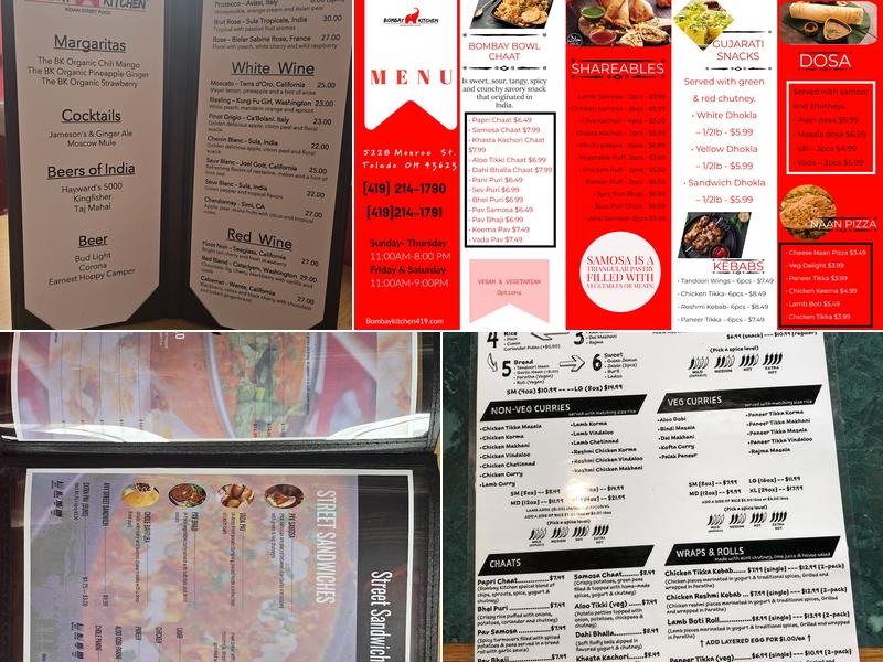 Bombay Kitchen Menu