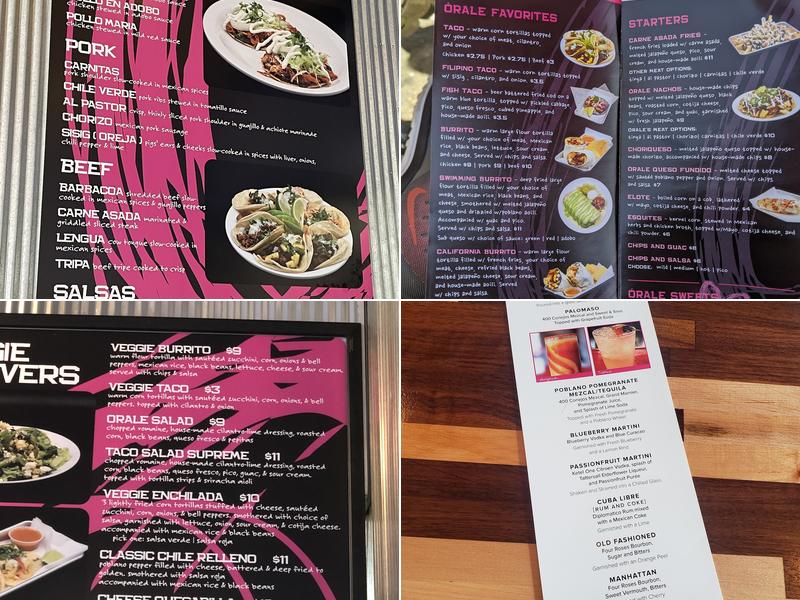 Órale Mexican Eats Menu