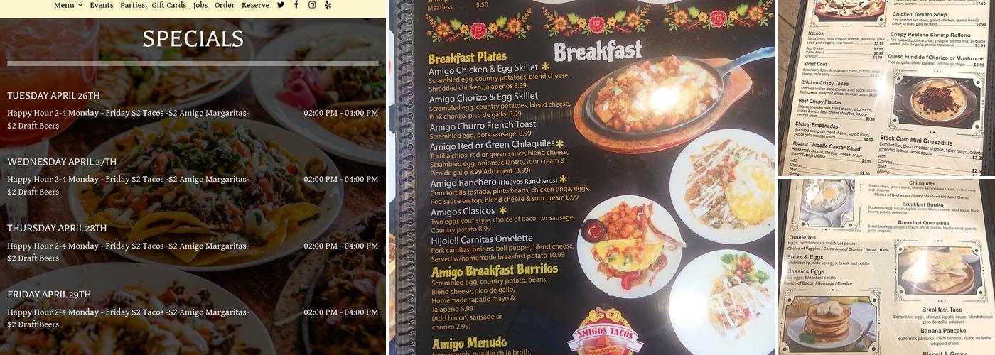 Amigos Tacos & Cantina Menu
