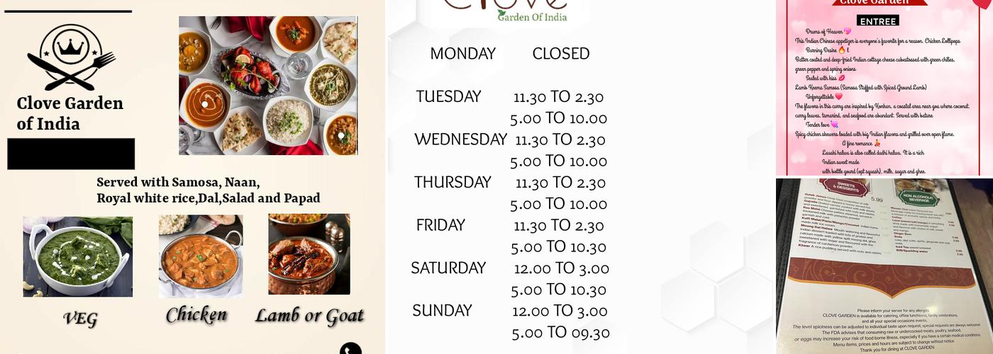 Clove Garden Of India Menu