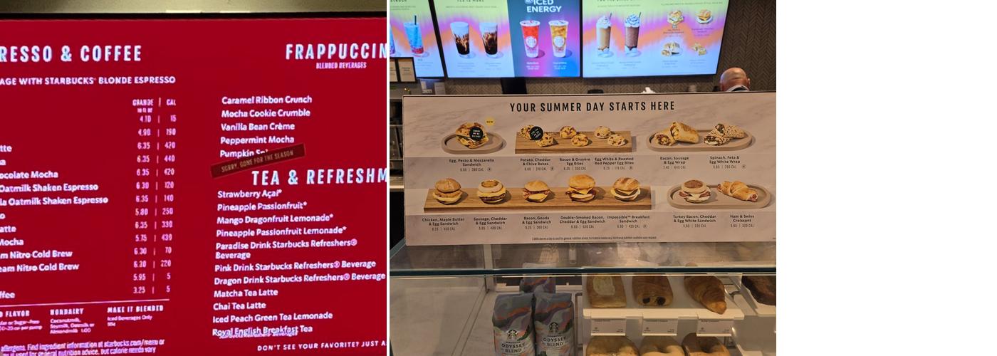 Starbucks Menu