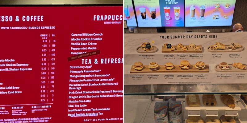 Starbucks Menu