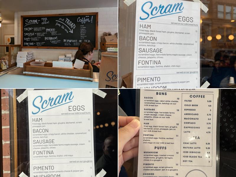 Scram Bakery Menu