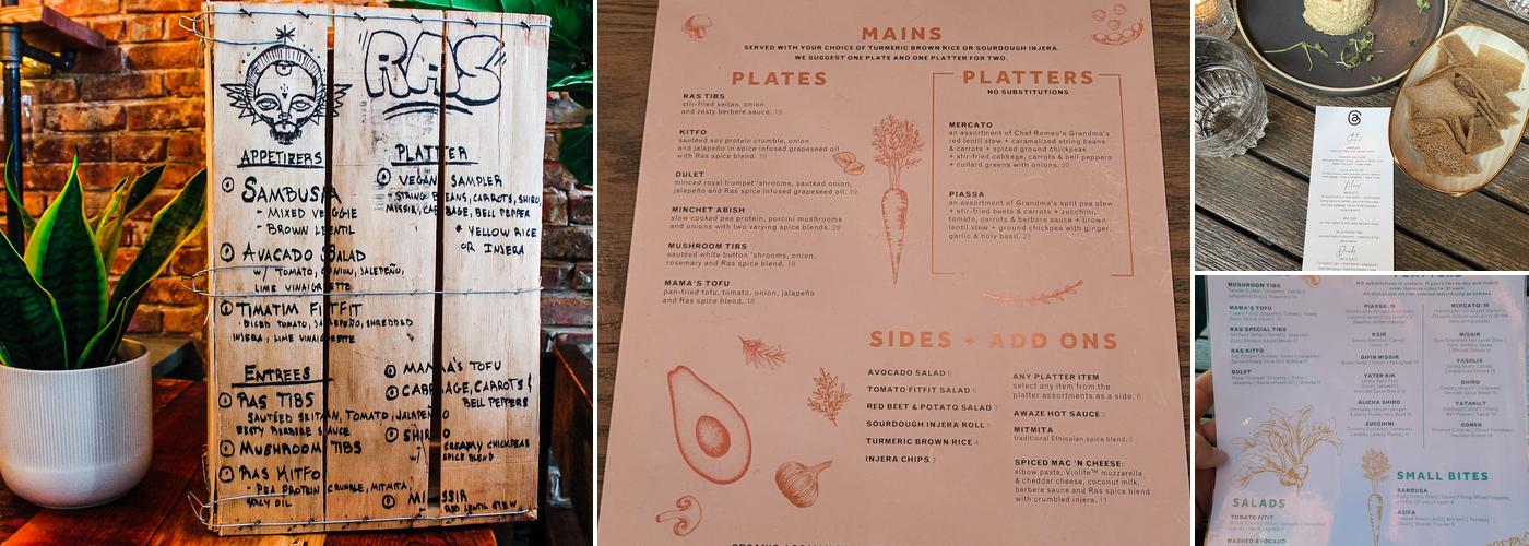 RAS Plant Based Menu