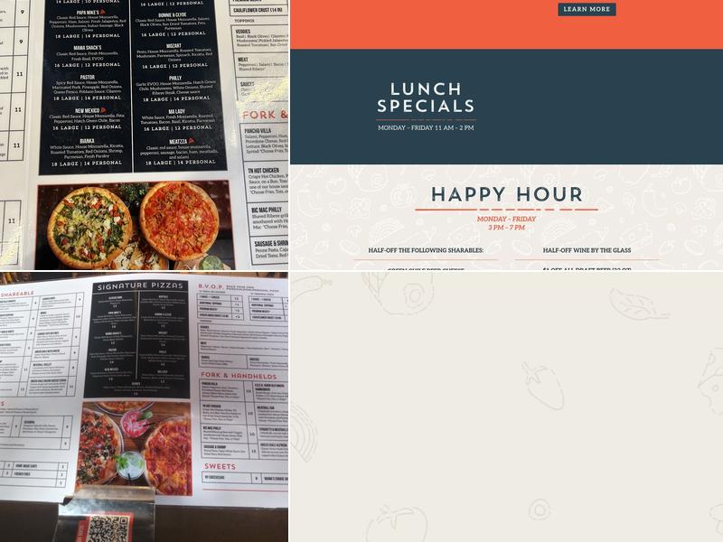 The Shack Slice & Brew Menu