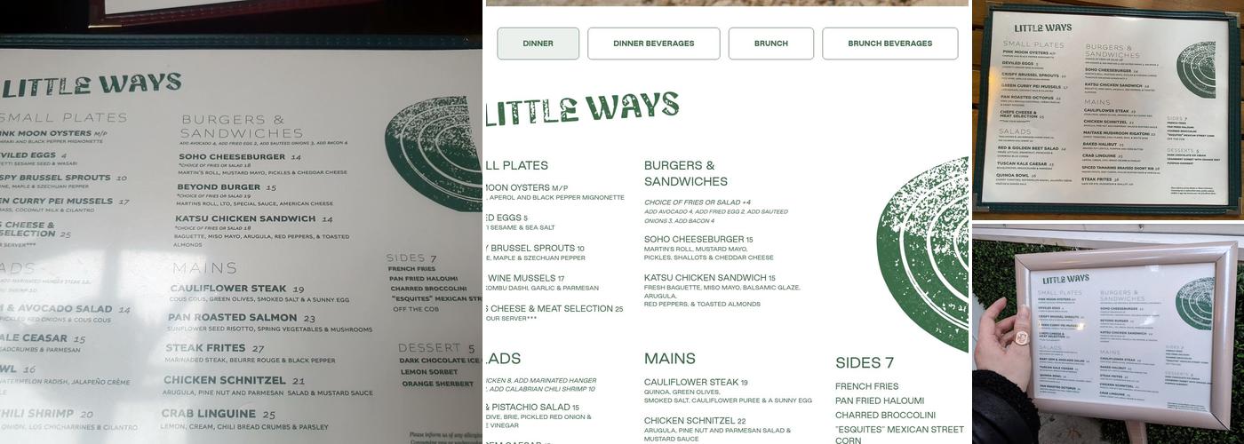 Little Ways Menu