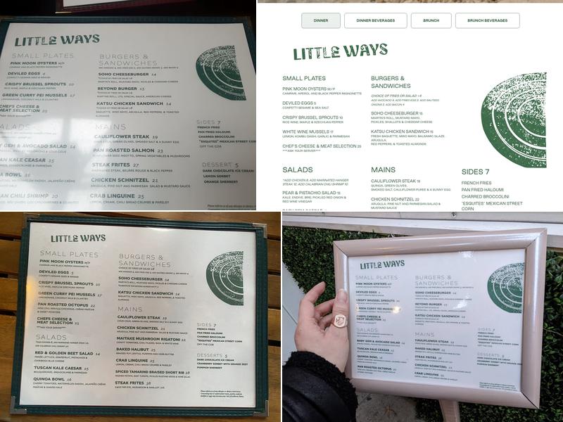Little Ways Menu
