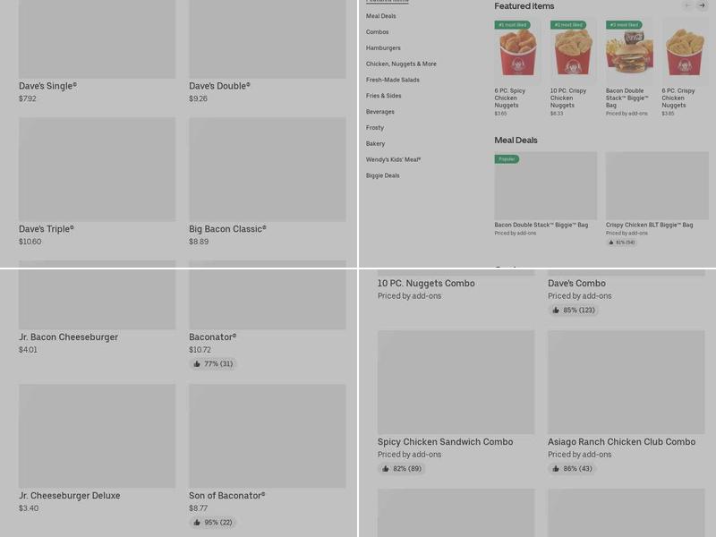 Wendy's Menu
