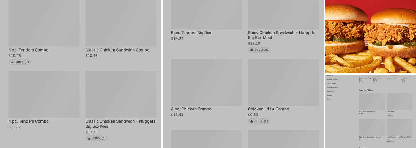 KFC Menu