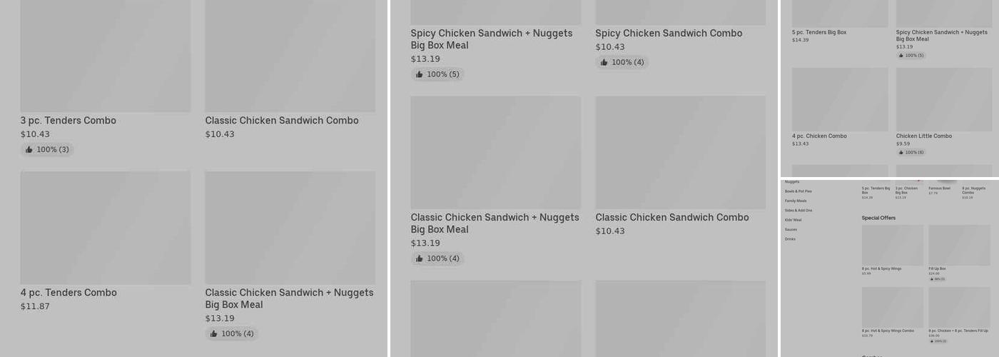 KFC Menu