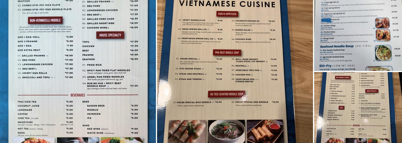 Pho 503 Menu