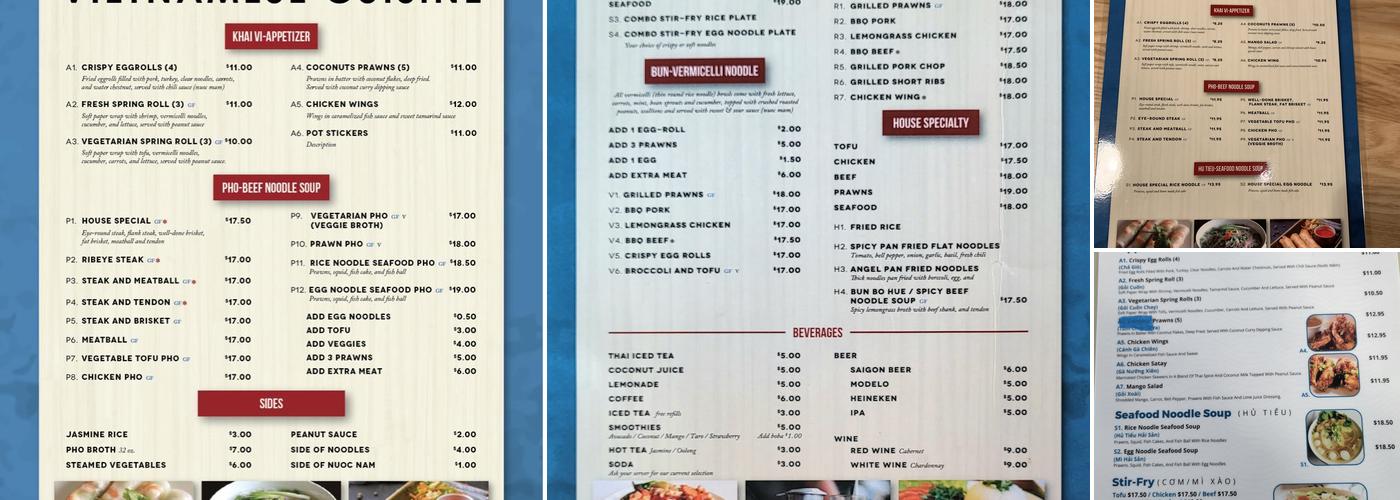 Pho 503 Menu