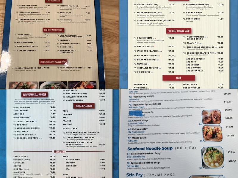 Pho 503 Menu