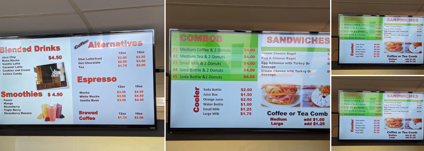 Mr. Maple Donuts Menu