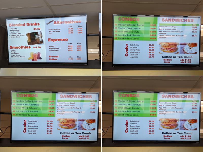 Mr. Maple Donuts Menu