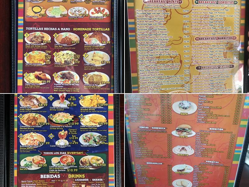 Taquería Mi Pueblito Menu