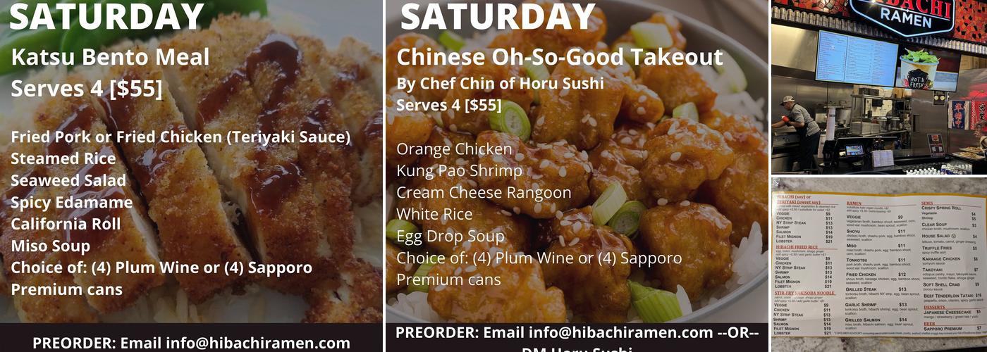 Chef Chin's Hibachi Ramen Menu