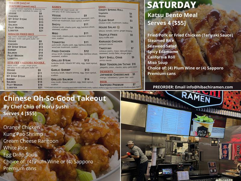 Chef Chin's Hibachi Ramen Menu