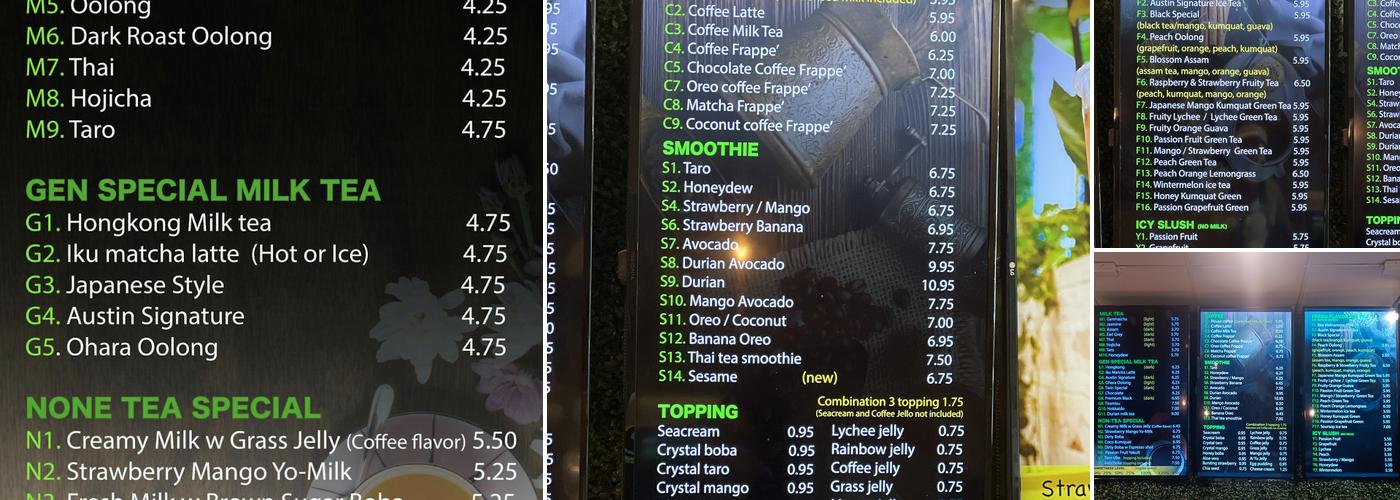 Gen BobaBee & Coffee House Menu