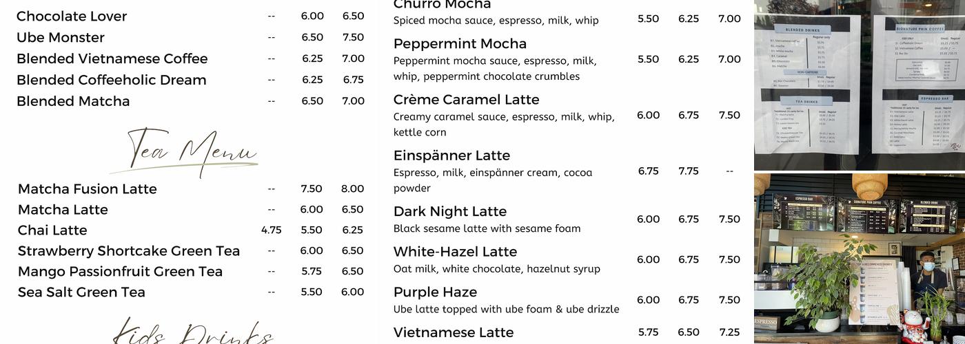 Coffeeholic House Menu