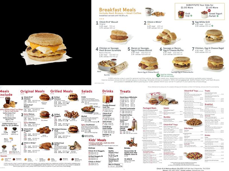 Chick-fil-A Menu