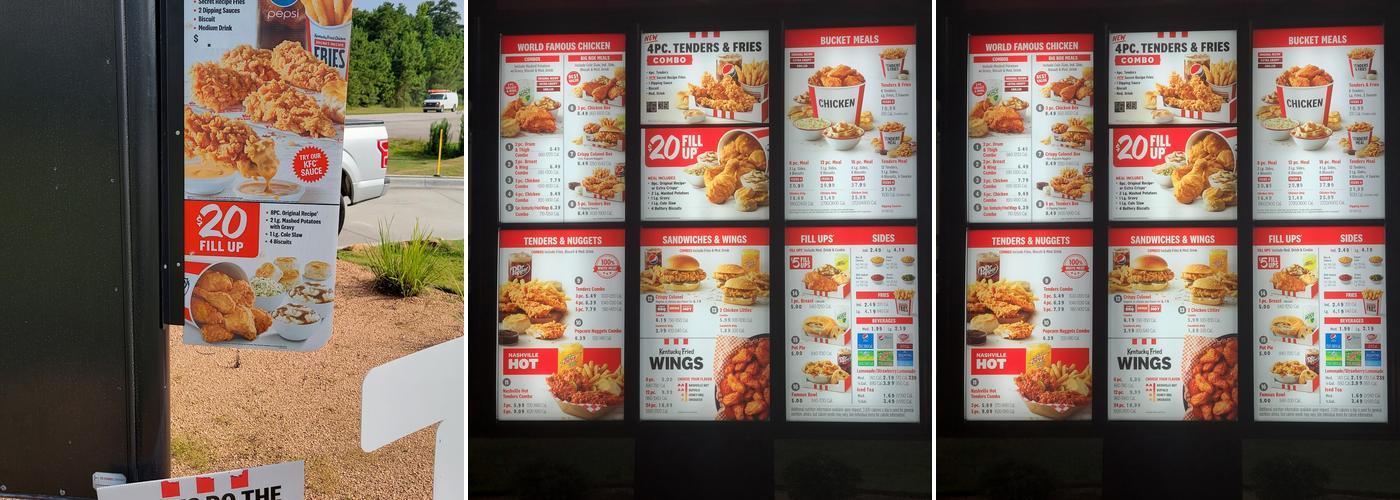 KFC Menu