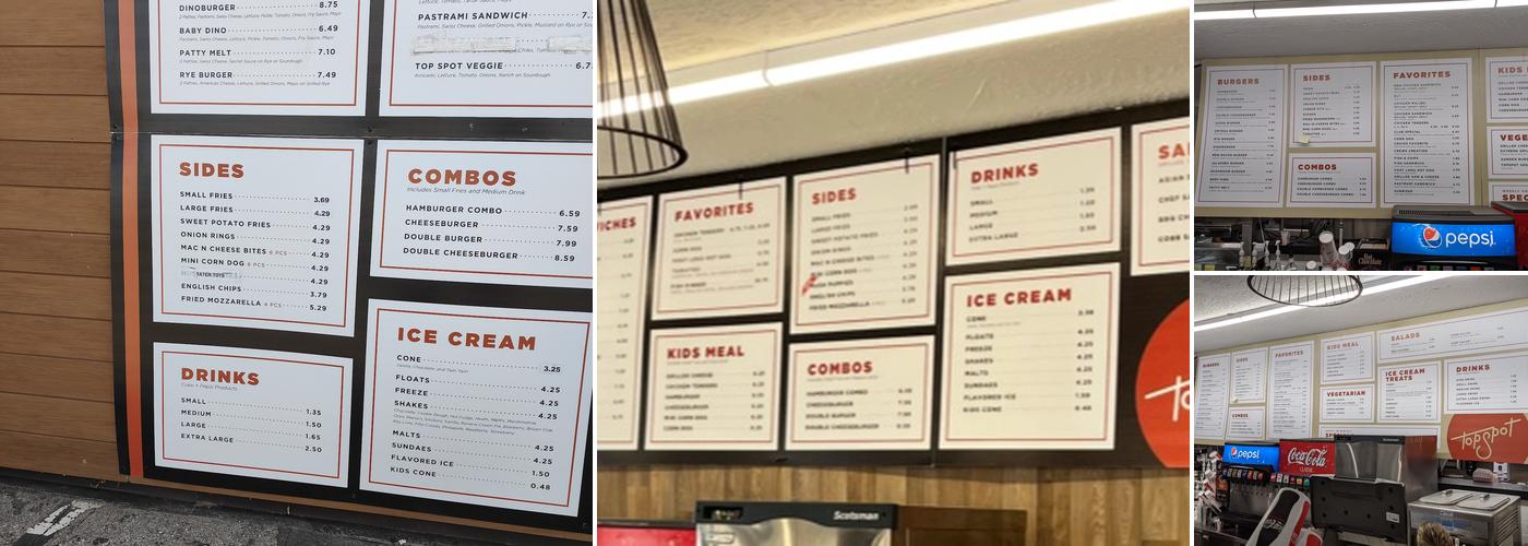 Top Spot Drive Inn Menu