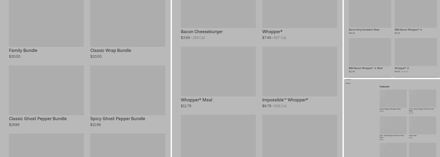 Burger King Menu