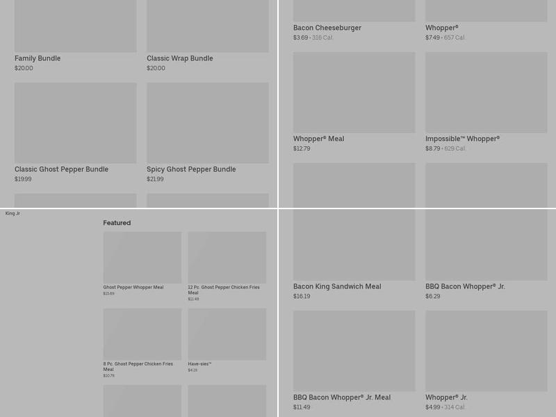 Burger King Menu
