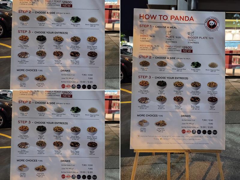 Panda Express Menu